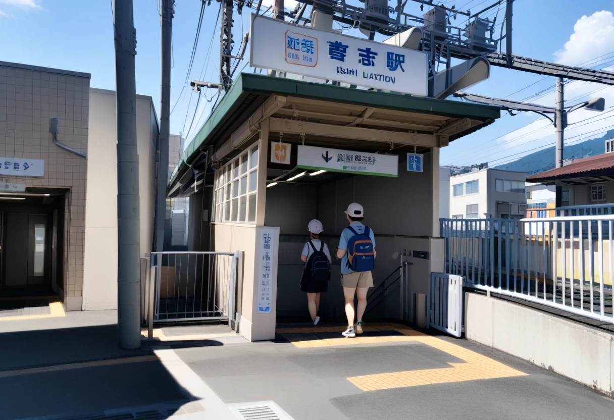 masterpiece, best quality, very aesthetic, absurdres,
kishieki_NORTH, scenery, real world location, outdoors, sign, building, power lines, fence, day
<lora:kintetsu_kishi_eki_SDXL_V2:1>