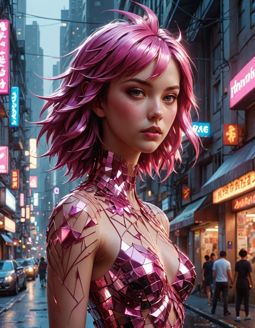 stylized by rhads, ferdinand knab, makoto shinkai and lois van baarle, ilya kuvshinov, rossdraws, tom bagshaw, silhouette art of a (Fuchsia creature:1.1) , numerical sequences, street style, Multimedia art, atmospheric light, glamorous, Filipino comics, D&D, comic book cover, studio anime, <lora:ral-dscbll:0.8> ral-dscbll, beautiful, glowing, surreal, highly detailed, highly color focused