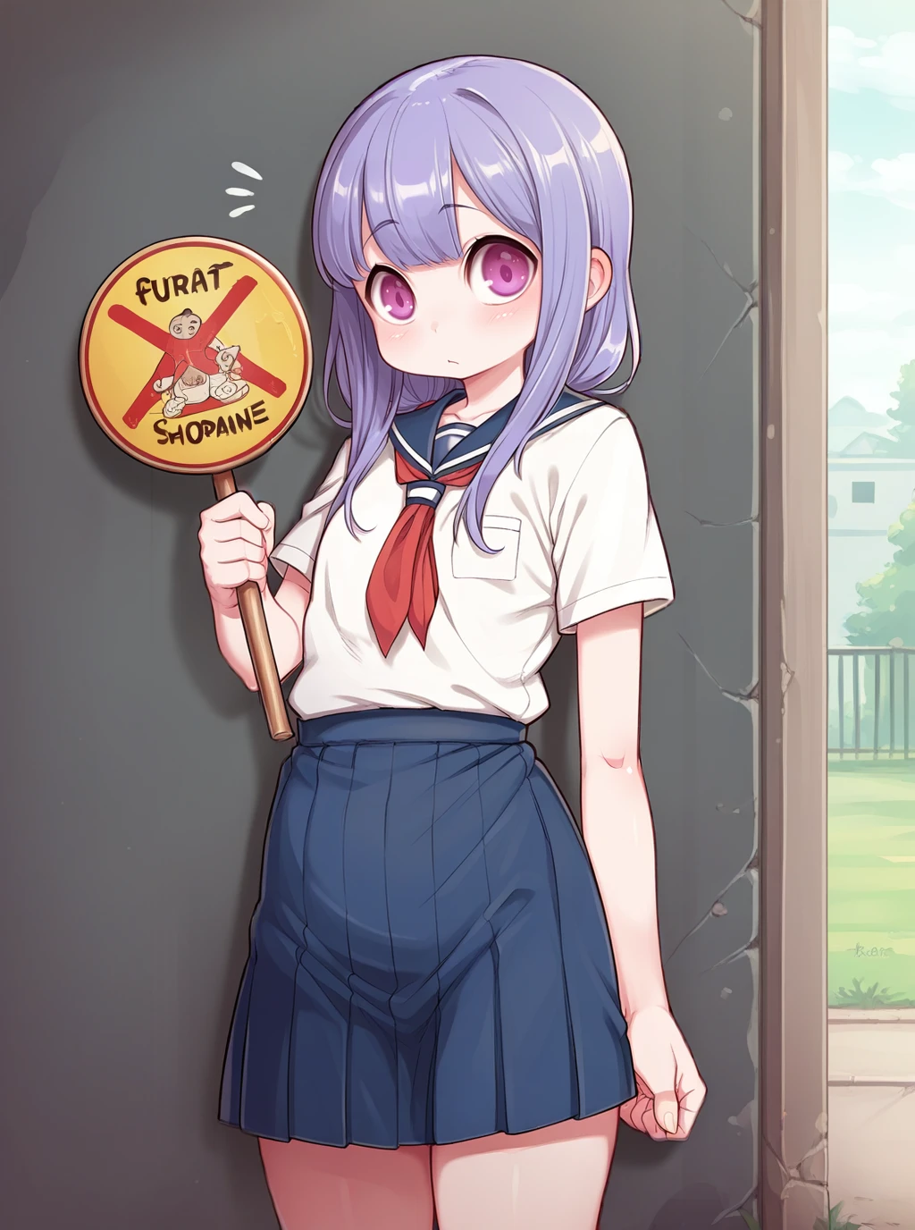 score_9, score_8_up, score_7_up, source_anime, solo, 1girl, meiji schoolgirl uniform, top-heavy body, curtain bangs, compound eyes, , ok sign, , rating_questionable, kionant, <lora:kionant_PDXL-000002:1>