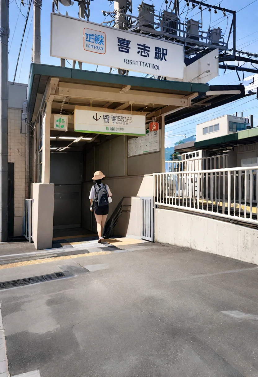 masterpiece, best quality, very aesthetic, absurdres,
kishieki_NORTH, scenery, outdoors, sign, building, real world location, power lines, fence, day, road, english text, utility pole
<lora:kintetsu_kishi_eki_SDXL_V2:1>
