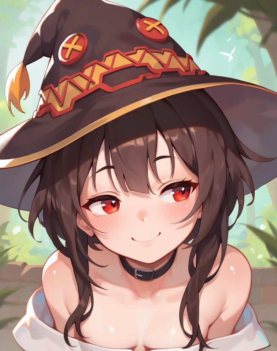 score_9, score_8_up, score_7_up,score_6_up, 1girl , (megumin:0.8), smile, looking away, head tilt,
<lora:villainchin_style_pony6_v1-000034:.8>