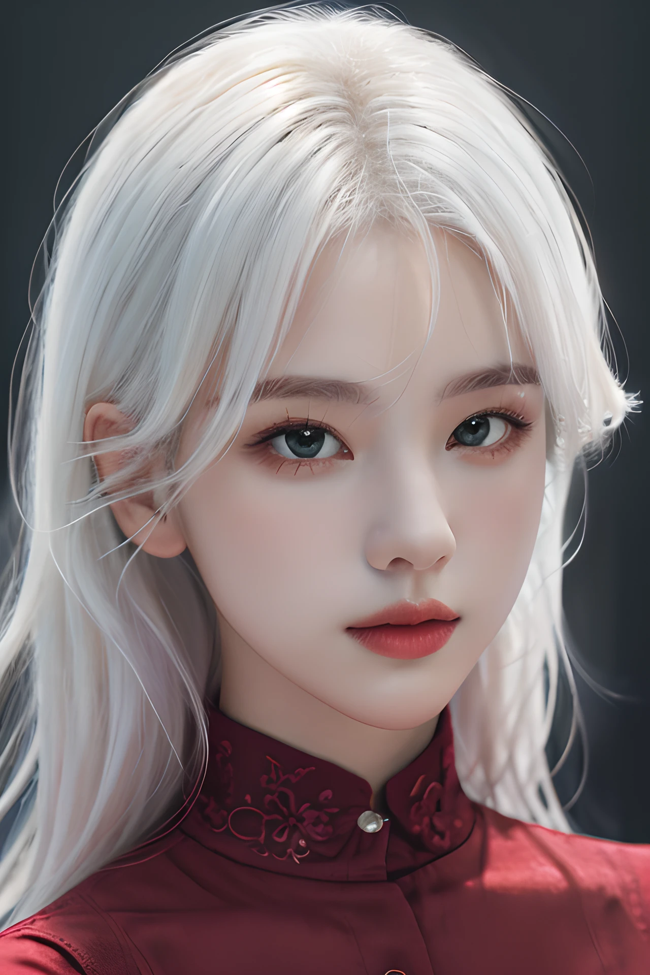 (4k, best quality, highres, absurdres, masterpiece:1.21), (realistic:1.331), detailed and intricate,
1girl, white hair, red shirt, <lora:girlslike_cdl2:0.7>