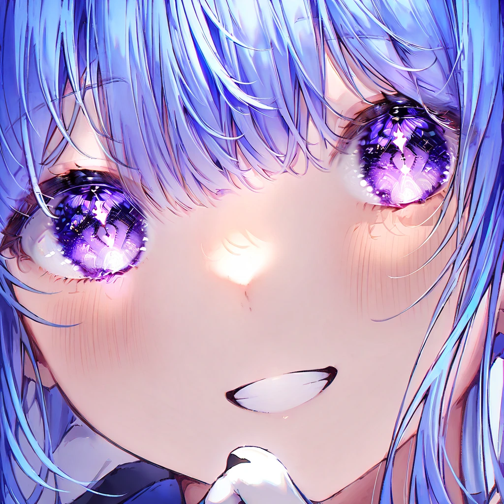 1girl, 1other, bangs, close-up, eye focus, eyebrows visible through hair, eyelashes, face, glowing, gold, hair between eyes, multicolored eyes, solo, sparkle , <lora:Jeweled eyes-v1:1>