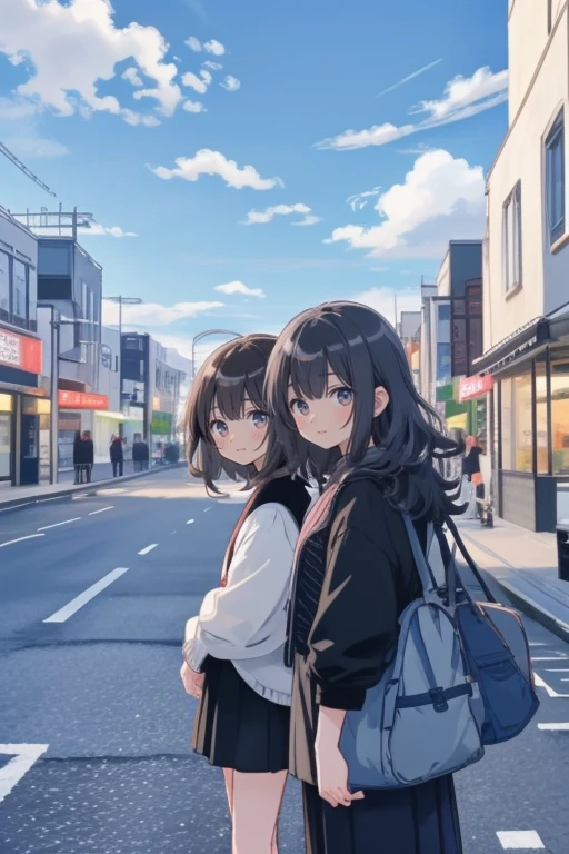 2girls,  town, scenery, Tanashi,  looking at viewer
 <lora:Tanashi:.4> <lora:Tanashi_LBW:0>