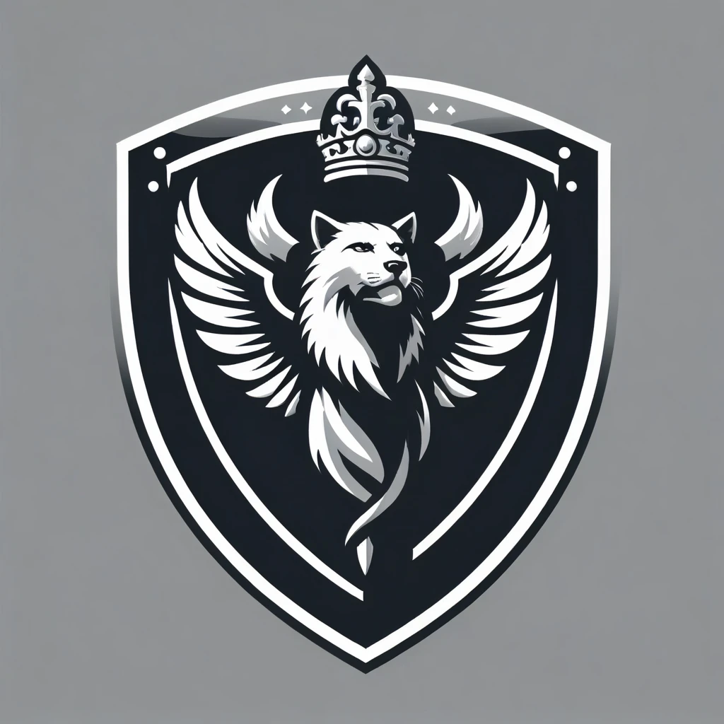 vector logo, guard shield, airborne, <lora:Logo_of_Special_Forces:1>, monochrome