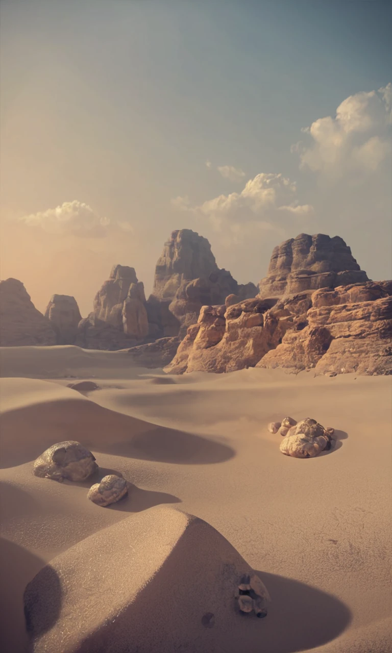 score_9, score_8_up, score_7_up, score_6_up, score_5_up, score_4_up, nierscene, scenery, sharp, detailed, desert, outdoors, sky, sand, rock, cloud, landscape