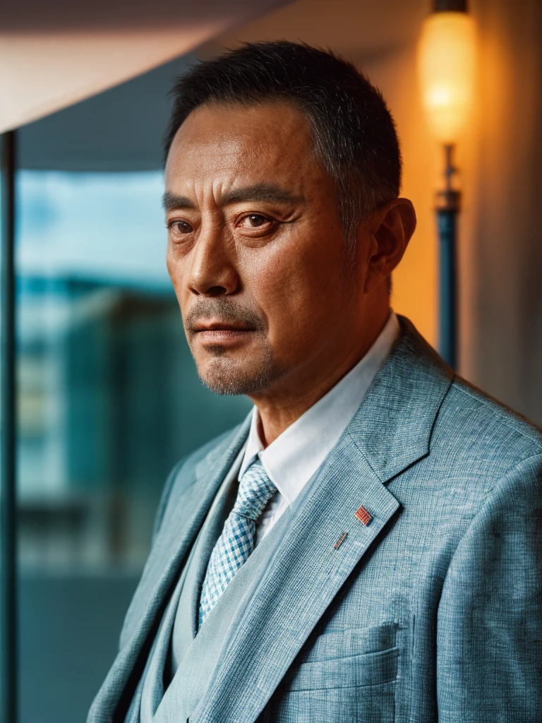 1 old man wearing a suit ,A handsome face,,At the seaside,<lora:ganshiba@ZHY (9):0.8> <lora:add_detail:1>Remblanc Lighting, Low Light Photography, Ultra HD Digital Photos, (Realistic), Masterpiece, Best Quality, Highest Detail, Shadows, Professional Photography, Depth of Field, Crazy Detail, Realistic Textures, Complex, Aesthetic, Portrait Photos.