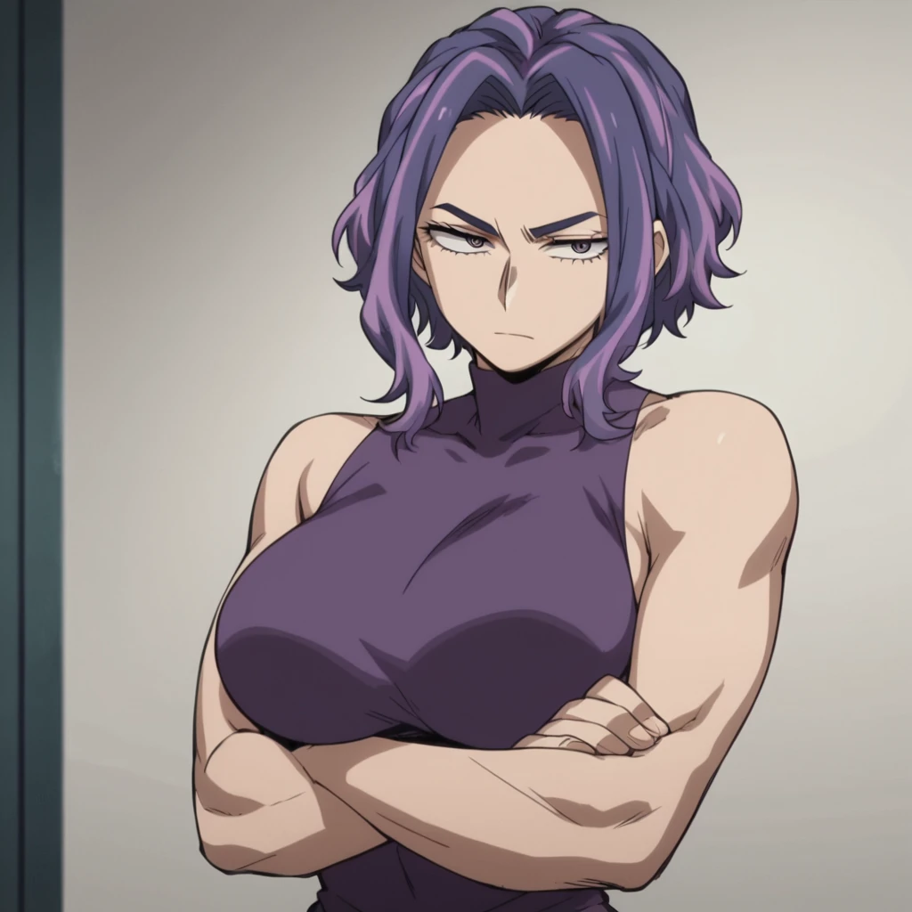 score_9, score_8_up, score_7_up, source_anime,anime screencap,anime coloring,anime,animated, uncensored, 
1girl, solo, <lora:lady_nagantV02:0.8>, lady nagant, 
big breasts, purple dress, turtleneck, folded arms