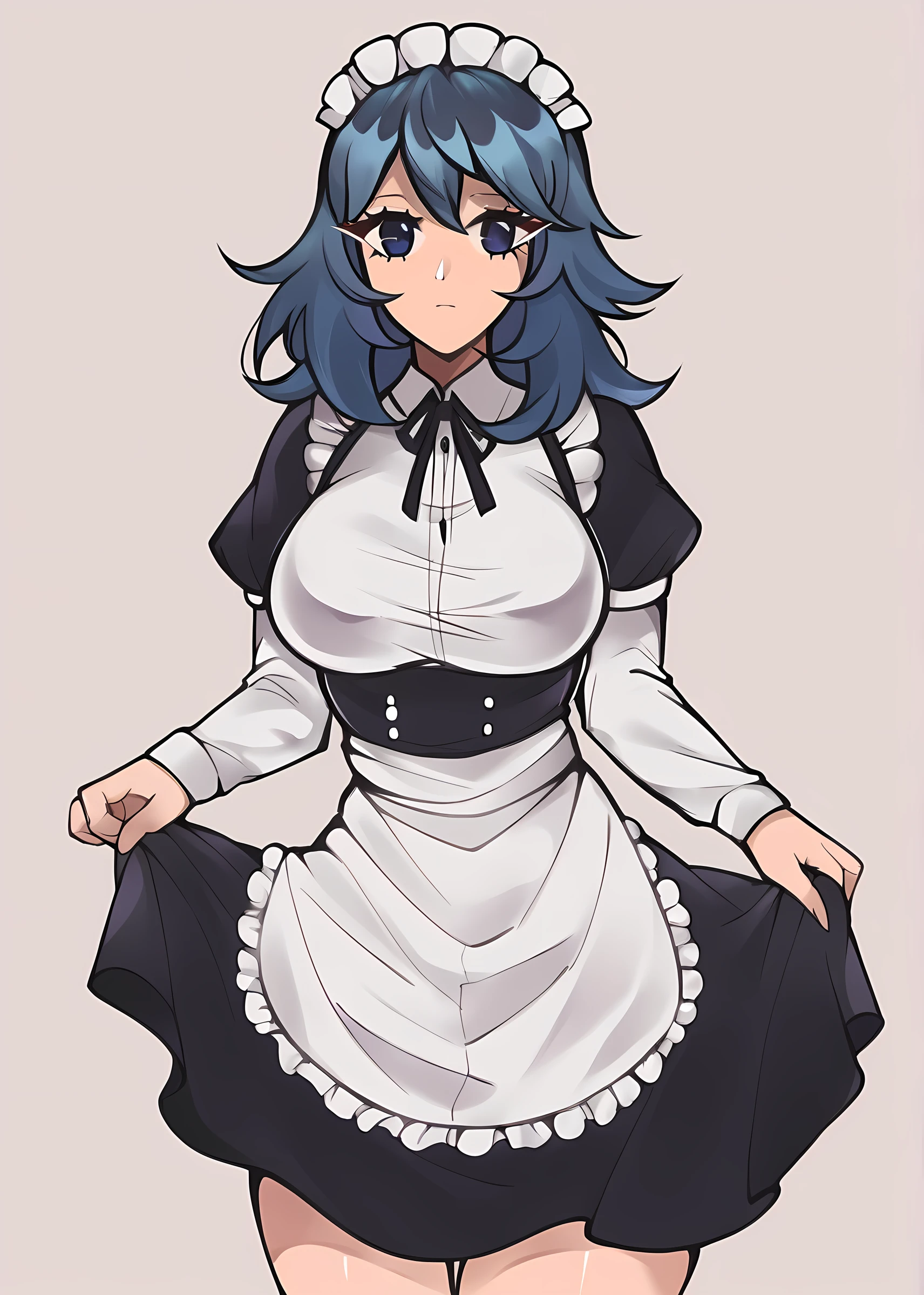 score_9, score_8_up, score_7_up, score_6_up, score_5_up, score_4_up, BREAK source_anime,
1girl, byleth (fire emblem) (female), maid, solo, maid headdress, blue hair, blue eyes, breasts, simple background, white background, large breasts, closed mouth, long sleeves, enmaided, apron, medium hair, long hair, dress, looking at viewer
<lora:purrlucii_style_v2:1>