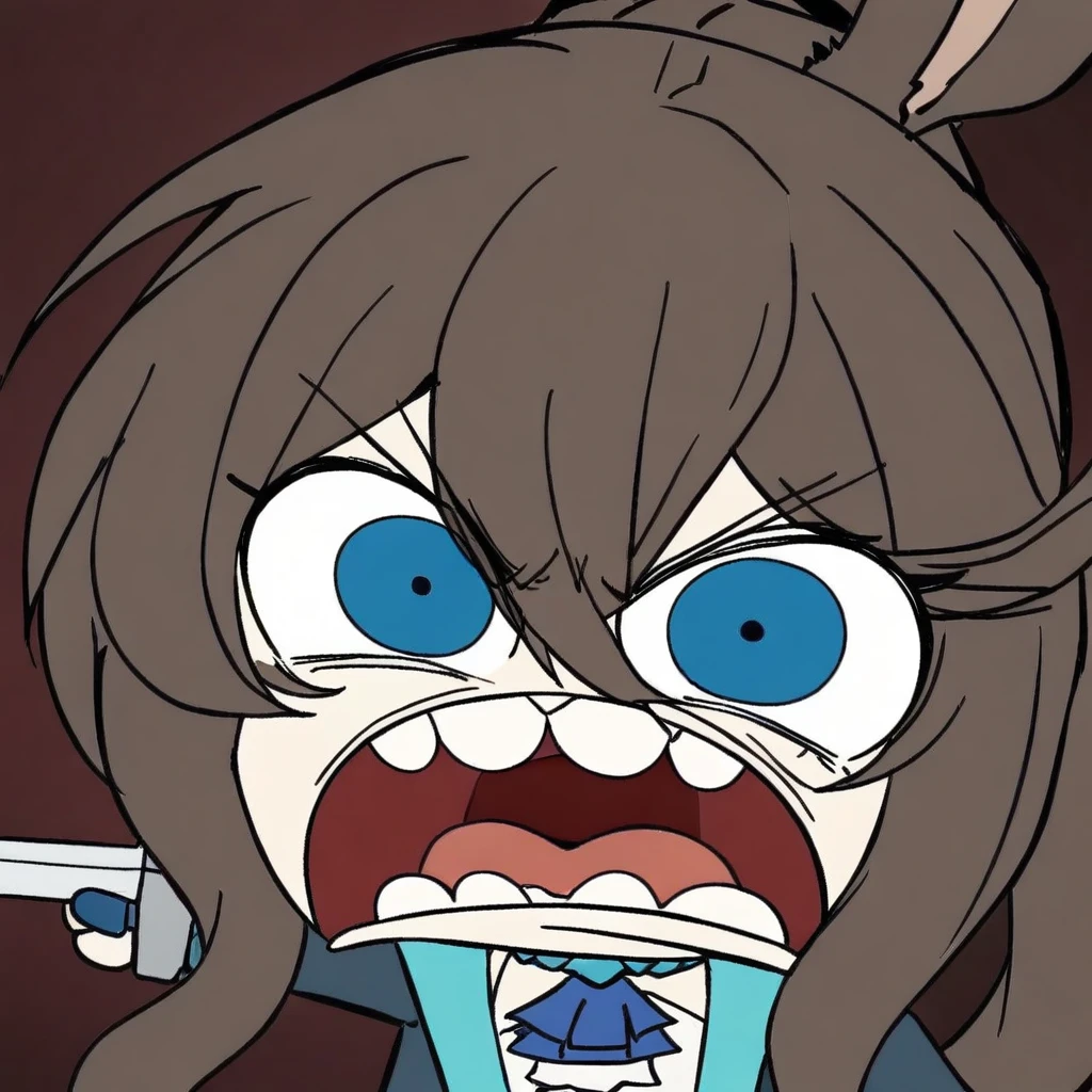 (Aoi Inuyama) Thick eyebrows, long hair, fangs, skin fangs, brown hair), (green eyes), (side ponytail), (hair ornament), (hair bobble), (highest quality), (dog ears), ( (brown dog ears), (floppy ears), (Wonder Puppy cosplay), (choker), (brown bra), (fluffy bra), (fluffy clothes), (paw gloves), (brown drawers) ,(Fully drawers),(Brown gloves),(Brown cuffs),(Fully cuffs),(Fur leg warmers),(Dog tail),(Brown tail),
(Crawling on all fours), (facing backwards),
(blush), (ahegao), (climax), (futanari), (erect penis), (ejaculation),