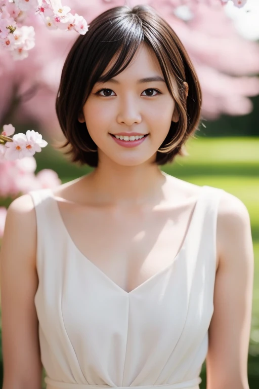 1girl,(RAW photo, best quality), (realistic, photo-realistic:1.4), masterpiece, an extremely delicate and beautiful, extremely detailed, 2k wallpaper, Amazing, finely detail, extremely detailed CG unity 8k wallpaper, ultra-detailed, highres, soft light, beautiful detailed girl, extremely detailed eyes and face, beautiful detailed nose, beautiful detailed eyes,cinematic lighting,perfect anatomy,slender body
wearing a white peplum dress,white skirt,(bokeh:1.2)
at a flower park,sakura flowers,flower garden,
<lora:aragakiyuiV2_lora:0.4>, <lora:aragakiyui_lora:0.4>,smile