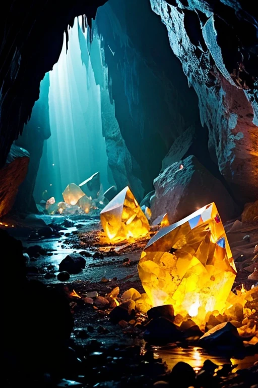 photograph, illustrious quality, solo, shiny, black background, (small gem, crystal:1.3), light, still life, Caves, Limestone Caves, glowing gemstones in the dark, score_7_up, kooo123, <lora:crystaOO_v1:0.6>