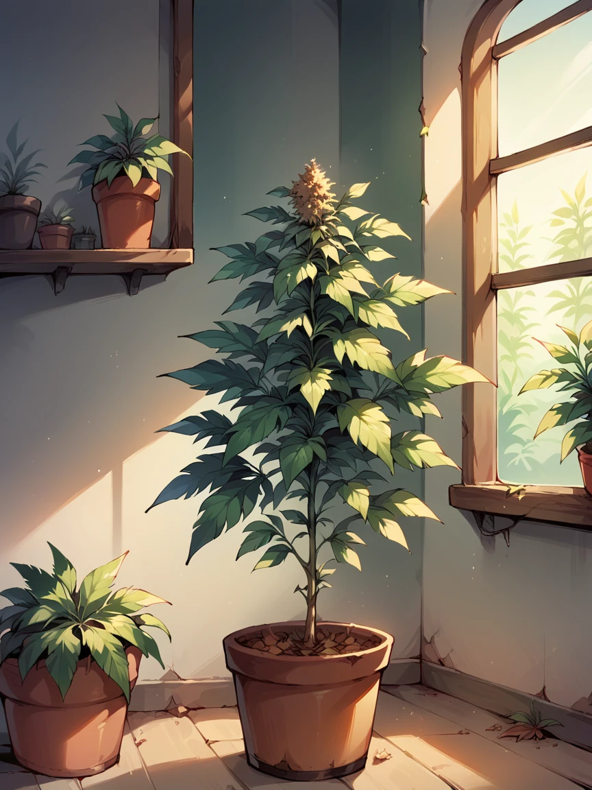 score_9, score_8_up, score_7_up, score_6_up, <lora:marijuana2XLP:0.6> marijuana, plant, leaf, potted plant