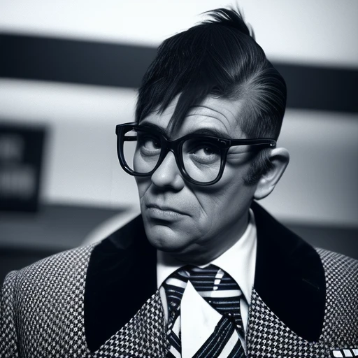 a man (tatobores:1) in the street, with a red suit and blue tie, hyperealistic, high detailed <lora:tatobores:1>, Psychobilly fashion style, combines elements of rockabilly, punk, and retro influences, characterized by bold prints, vintage-inspired clothing, and edgy accessories, promotes a rebellious and retro aesthetic, encourages individuality and creativity