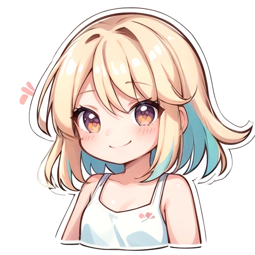 yumichanartstyle, 1girl , simple background, upper body, looking at viewer, chibi, smile, blush, outline, white outline, cropped torso, white background, simple, outline <lora:yumichanartstyle:0.6>, colorful, vibrant colors<lora:lcm-sdxl:1.0>