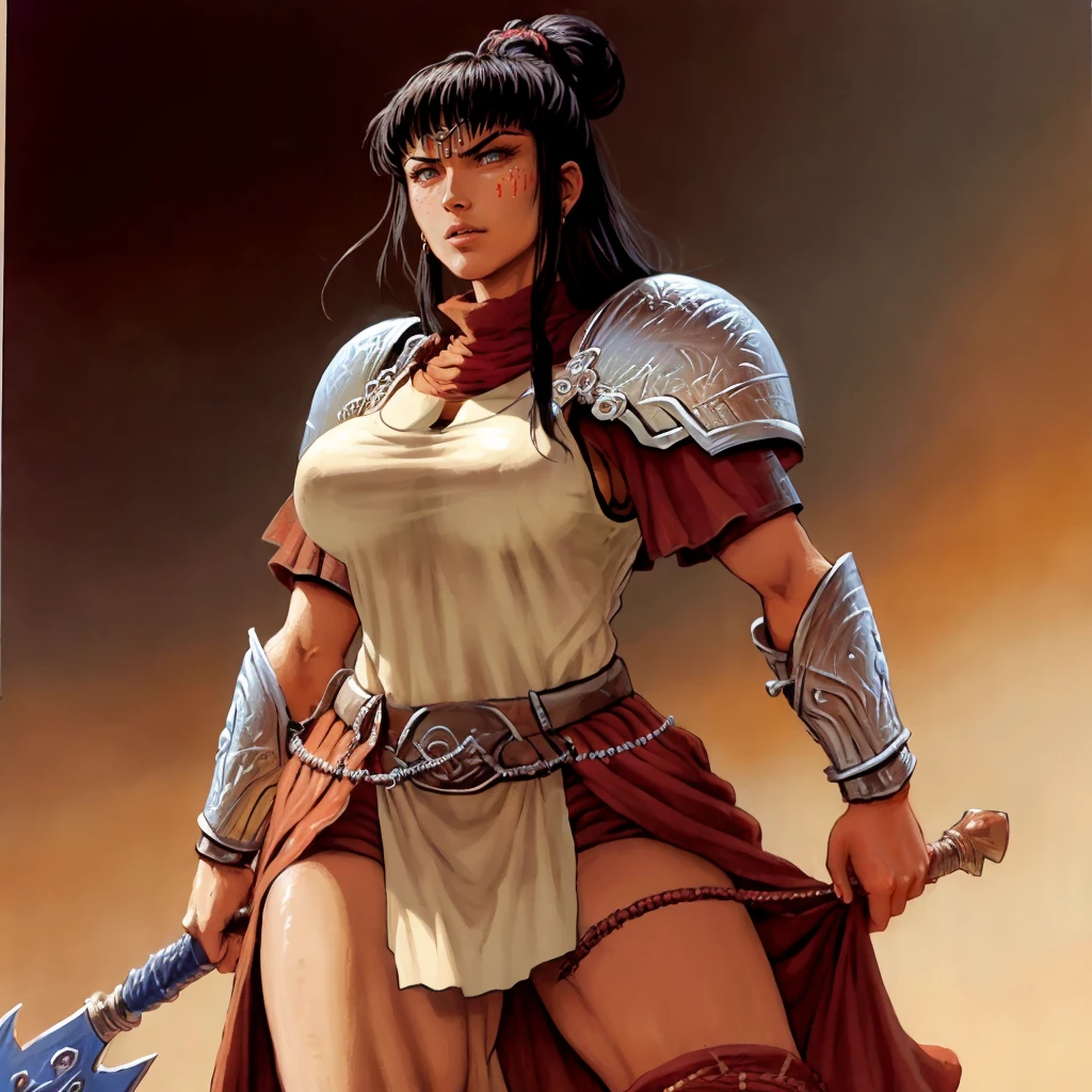 a warrior woman standing<lora:Askell_v3:0.9> askellstl