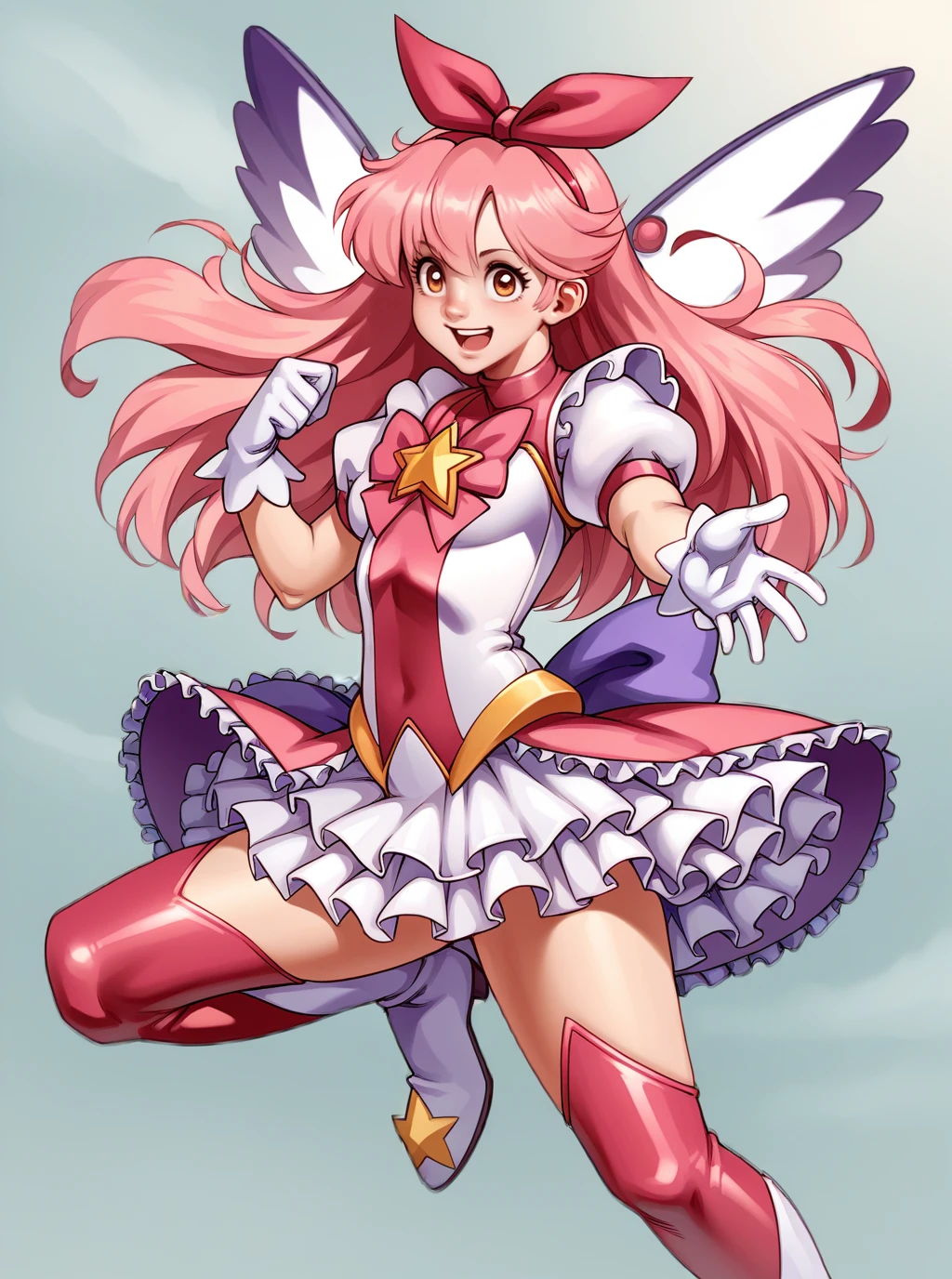 score_9, score_8_up, score_7_up, source_anime, solo, 1girl, , , helicopter hair, , magical girl, frilled skirt, , , kairunoburogu, <lora:kairunoborugu_PDXL-000001:1>
