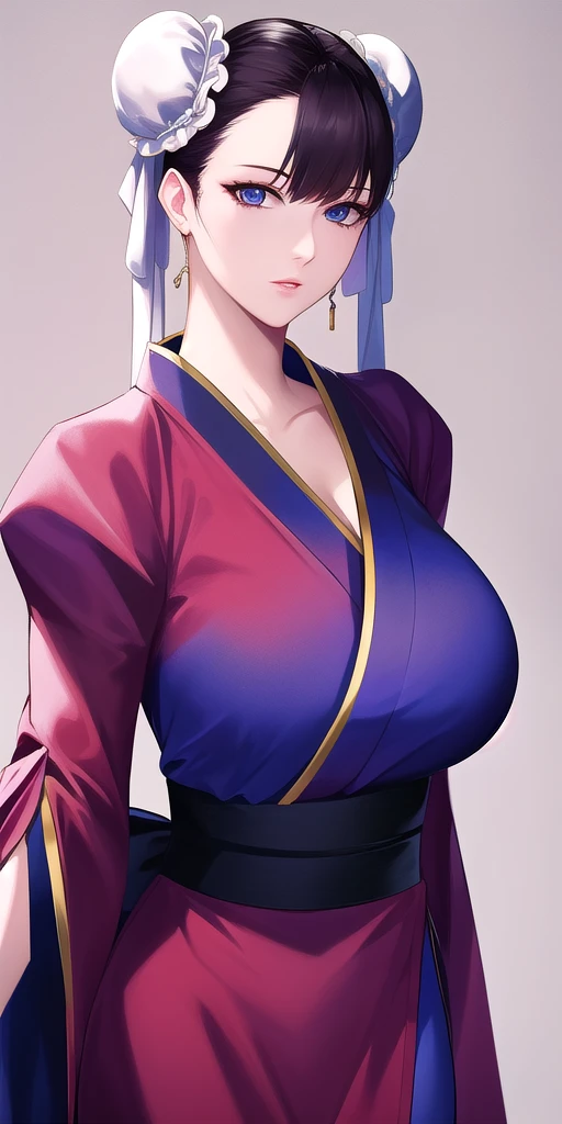 <lora:ChunLIV5:0.7> sfchunlidoublebun, huge_breasts, standing, solo, kimono, masterpiece, best_quality, detailed_face, detailed_eyes, highres, beautiful, detailed, absurdres,