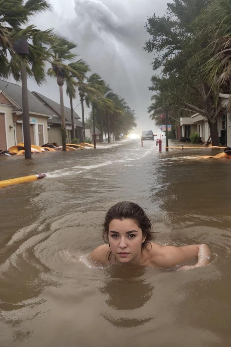 <lora:ChaosEngine-v1:0.7>
 a woman swimming in a (large sinkhole on a flooded street with a tornado), destroyed buildings and cars, a lot rubble covering the streets BREAK
CHSNGN, at day time in a storm day, cinematic look, sun rays, lens flare, intrincate details, ultra realistic, sharp focus