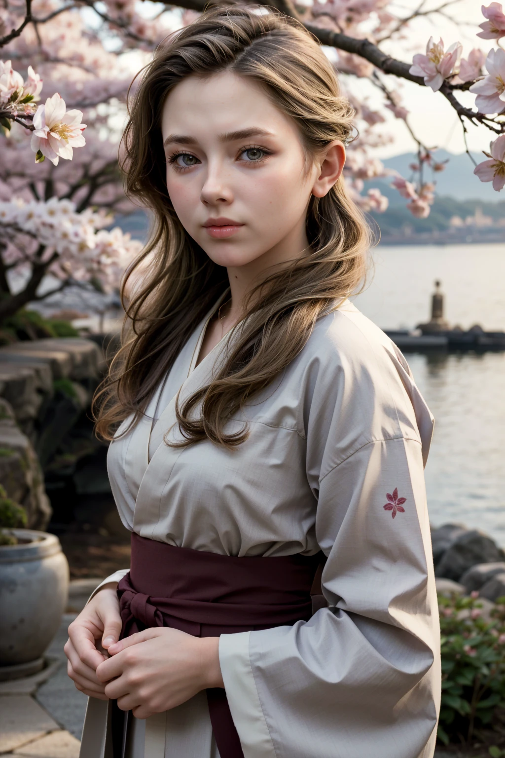 ((ultra detailed, masterpiece, absurdres))
 <lora:DBHChloe:0.8>
DBHChloe, 1girl, long hair, blonde hair, in a traditional kimono, surrounded by cherry blossoms