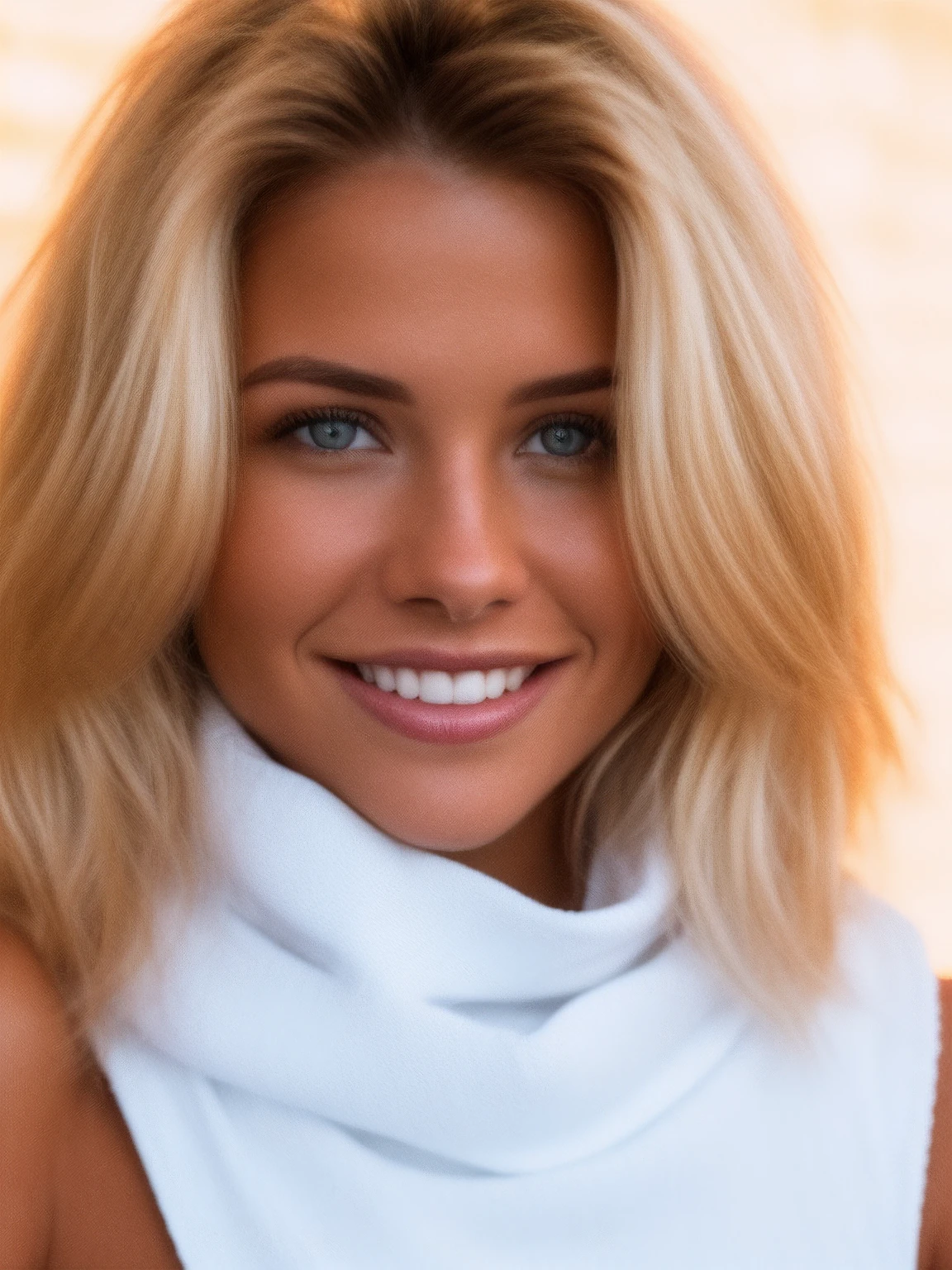 UHD, 8K, ultra detailed, a cinematic photograph of cinematic still nata-lee,  <likenesshelpbyshurik3> closeup headshot of 1girl, an attractive woman,in front of a (glowing-wall:1.1),wearing a (cowl neck:1.1),(smiling),(4k, RAW photo, best quality, 50mm, depth of field, ultra high res:1.1), bleach blonde hair, lips, detailed eyes, (intricate, photorealistic, cinematic-shot, masterpiece, ultra-detailed:1.1), beautiful lighting, great composition
 