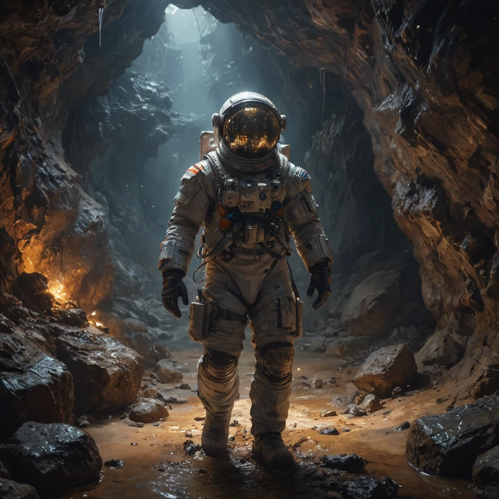 astronaut in cave

, oil painting, done with japanese brush technique, realistic, extreme detail, dark and warm environment, 8k,

, cinematic lighting, volumetric lighting, Film grain, cinematic film still, shallow depth of field, highly detailed