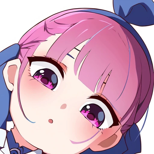 <lora:cutechibiprofile:1> 1girl, cutechibiprofile , white background, <lora:allVtubersLora_hll1Hololive:0.7> minato aqua,