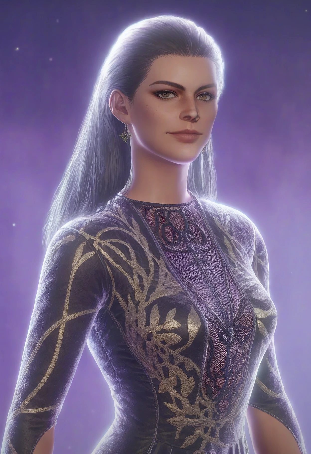 concept art score_9, score_8_up, score_7_up, source_anime, 1girl, mystra, mystraRobe, brown eyes, black hair, breasts, masterpiece, digital painting, looking at viewer, portrait,
cinematic lighting, <lora:mystraPony:0.9> . digital artwork, illustrative, painterly, matte painting, highly detailed