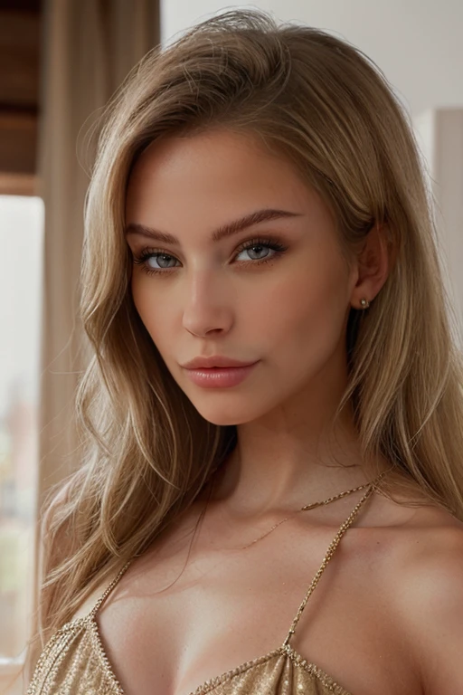 shift dress cinematic still of a beautiful blonde woman, <lora:JessicaLee:1>, glamour model, luscious lips, black eyeliner, wearing makeup, glossy lips, blonde wavy hair, exotic location, photo realistic, posing for a instagram photo, epiCRealism