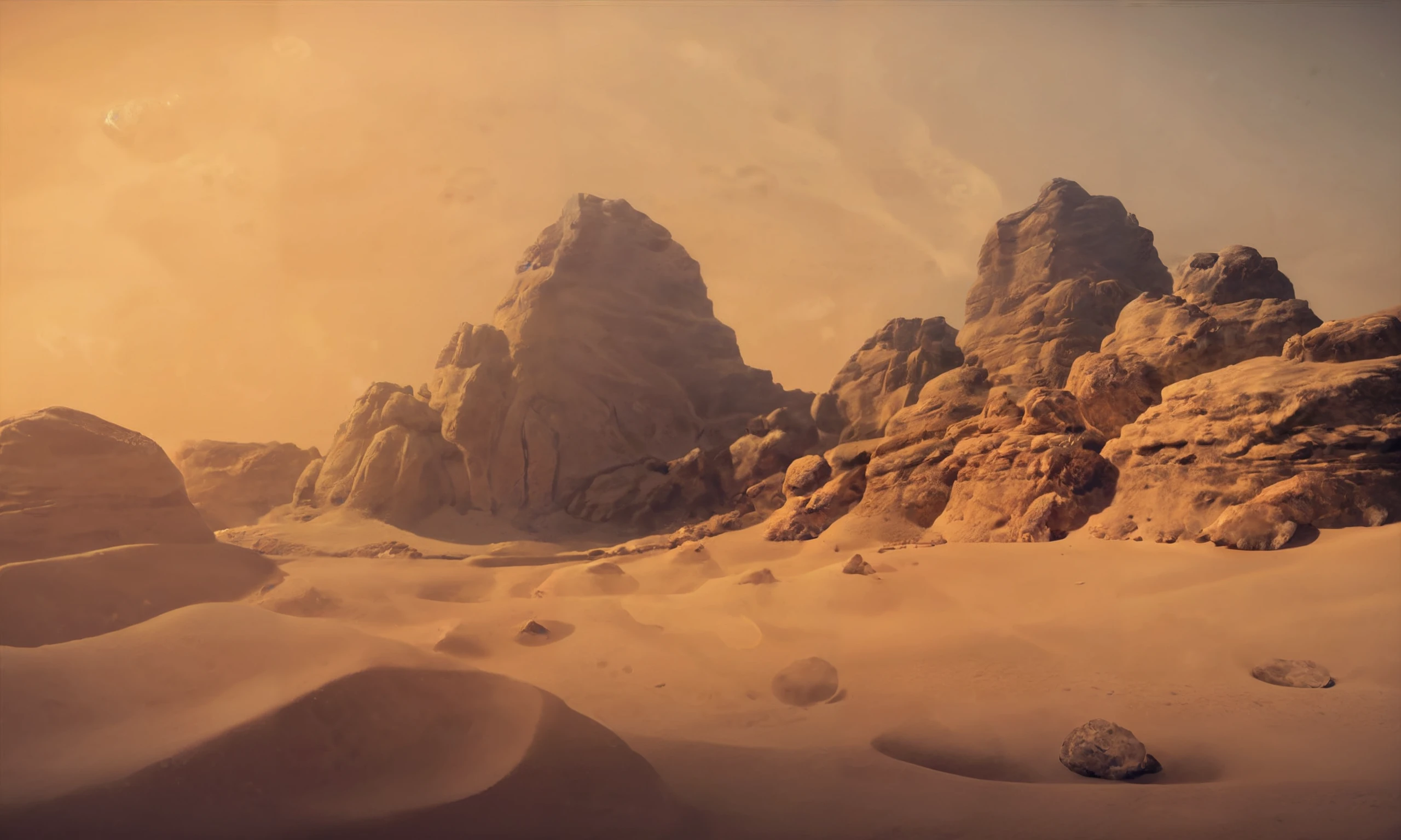 score_9, score_8_up, score_7_up, score_6_up, score_5_up, score_4_up, nierscene, scenery, nier automata, sharp, detailed, desert, outdoors, plain sky, sand, rock, landscape