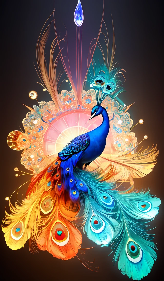 symmetrical insect rorschach test, peacock. intricate, centered, amazing composition by amano yoshitaka, by rembrandt, illustrious makinami, digital art, digital painting, artstation trending, unreal engine, fractal flame, transparent jellyfish, transparent feathers, bio luminescent, ice, water