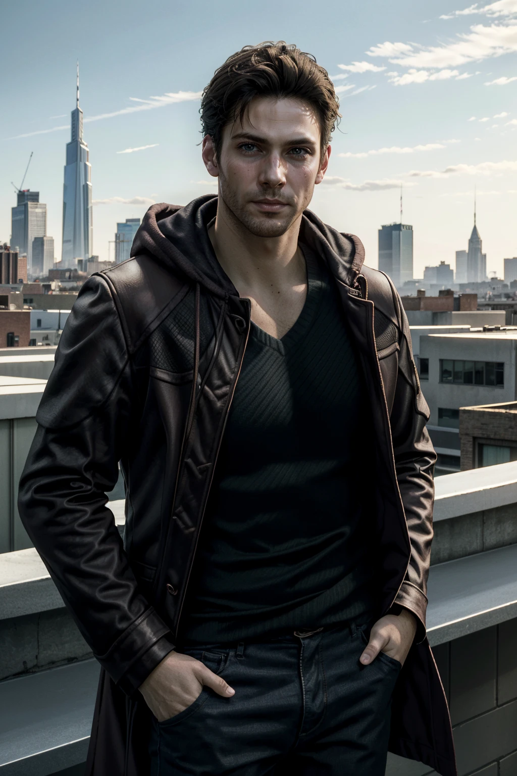 ((ultra detailed, masterpiece, absurdres))
<lora:DBHGavin:0.8>
DBHGavin, 1boy, brown hair, facial hair, posing confidently on a rooftop overlooking a city skyline