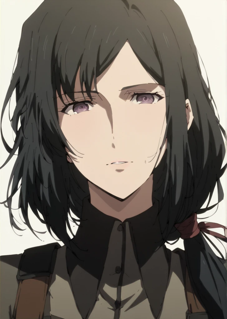 score_9, score_8_up, score_7_up, <lora:RUKANII:1.0>, rukako, 1femboy, long hair, black hair, low ponytail, purple eyes, mature,