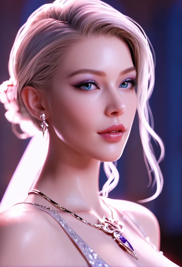 (Masterpiece), Best Quality, in 8k resolution, ....3D, close-up, Beautiful girl in necklace and turtleneck, Beautiful mole in the corner of her eye, Perfect Figure, ((Beautiful detailed face)), (upper half body: 1.3), Light ash pink hair, Long hair layered cut, delicate makeup, Red lips, Sparkling lips, long eyeslashes, silver earrings, bright big eyes, eyeshadows, movie light, Cute Girl, master work, High Detail, Colorful paintings, Light and shadow details, A very delicate beautiful girl, Supple and fair skin, delicate facial features, perfect faces, Stunning Beauty, Extreme Details, realistic details, Facing the camera, Grab your phone and take a selfie, Clear Focus: 1.2, 1Girl