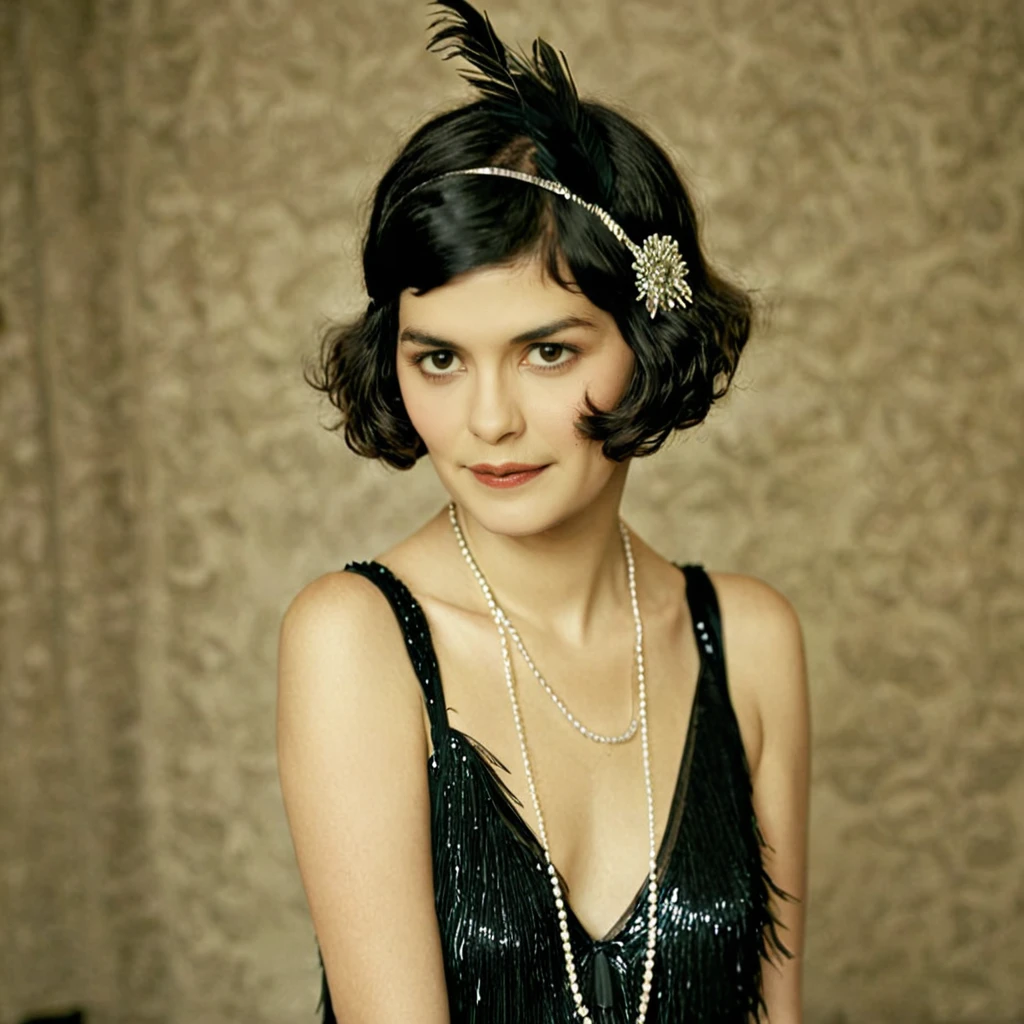 uotuatyerdua <lora:Audrey Tautou SDXL:1> flapper