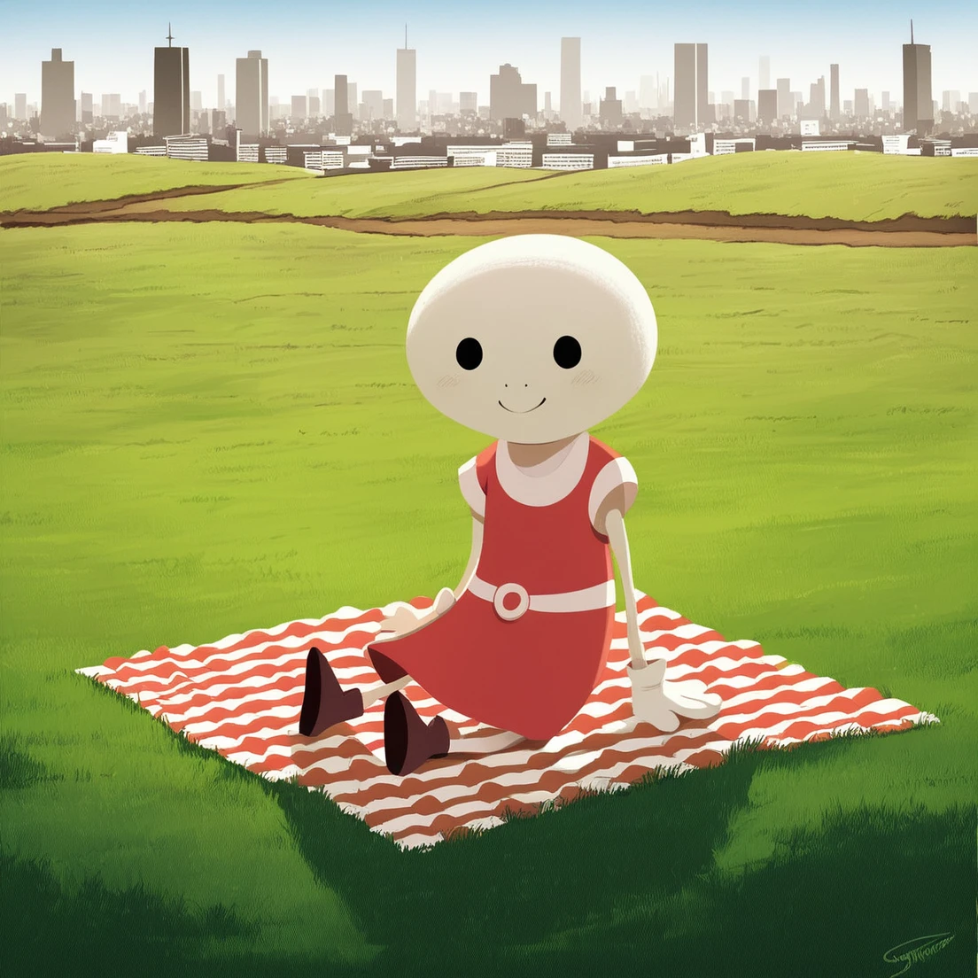 score_9, score_8_up, score_7_up, score_6_up, Detailed Background, BREAK
outdoors, city,
<lora:Tarble:0.8>, 1girl, dbzgure, picnic, grass, smile, black eyes