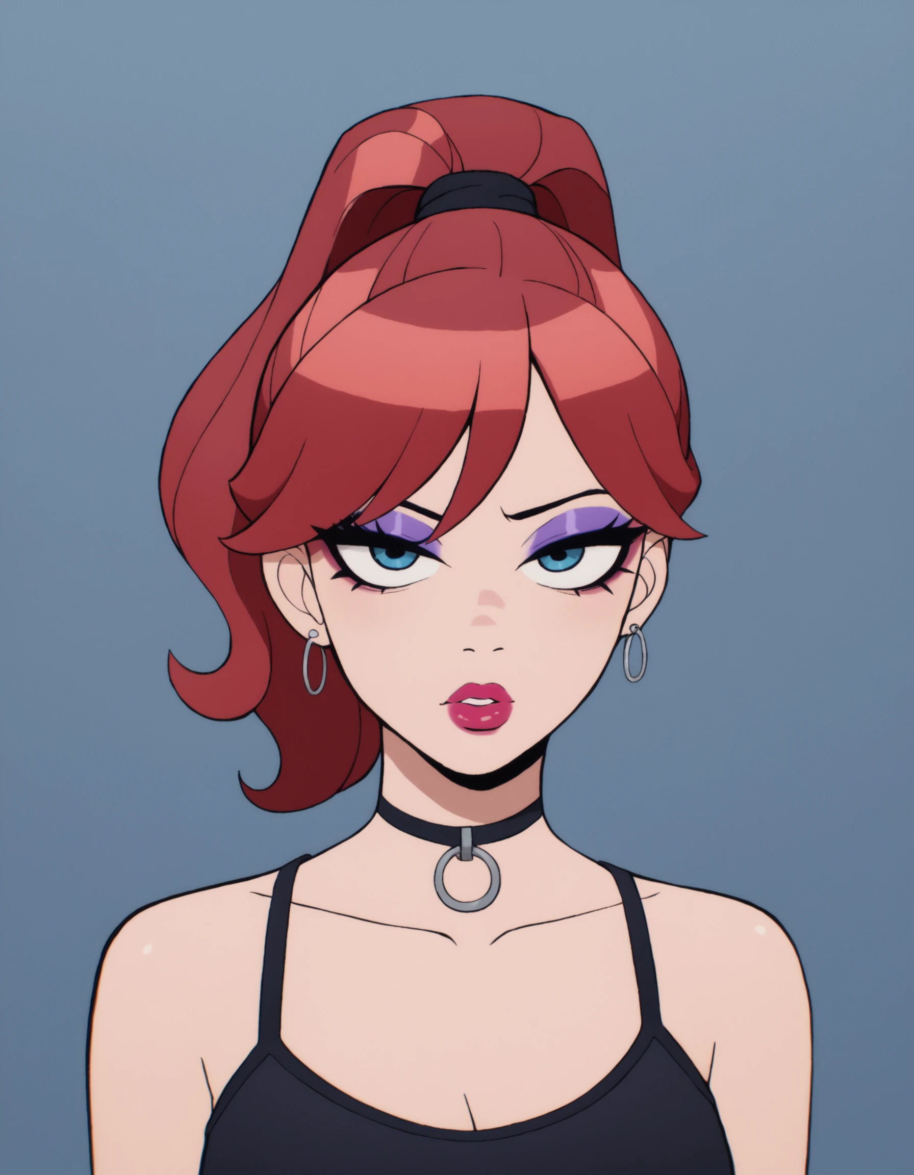 zPDXL, score_9, score_8_up, score_7_up, source_anime, BREAK
<lora:ScottP2-14:0.8> 1girl, solo, Envy, long hair, ponytail, red hair, makeup, high ponytail, lipstick, eyeshadow,