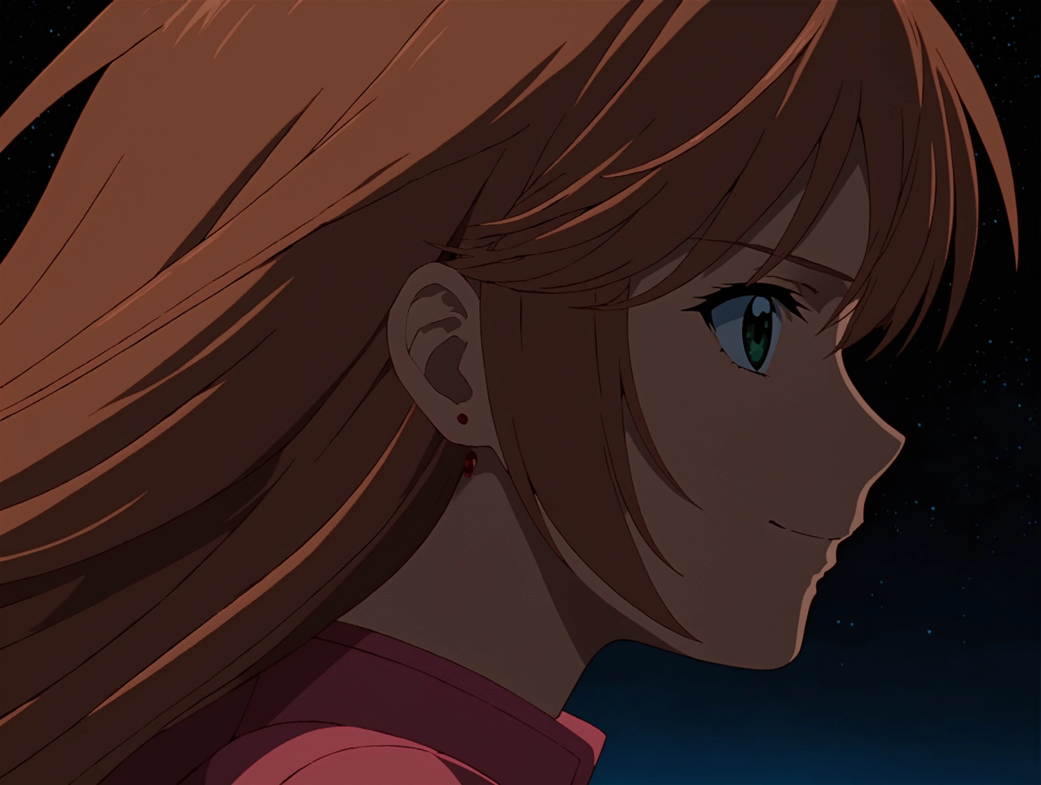 masterpiece, best quality,
anime screencap, cel shading, 
 <lora:remerciernike.sdxl.v2:0.85> 
remerciernike, close-up, wind, flowing hair, night, pinkdress, floating hair, portrait, closed mouth, looking to the side, light smile, profile