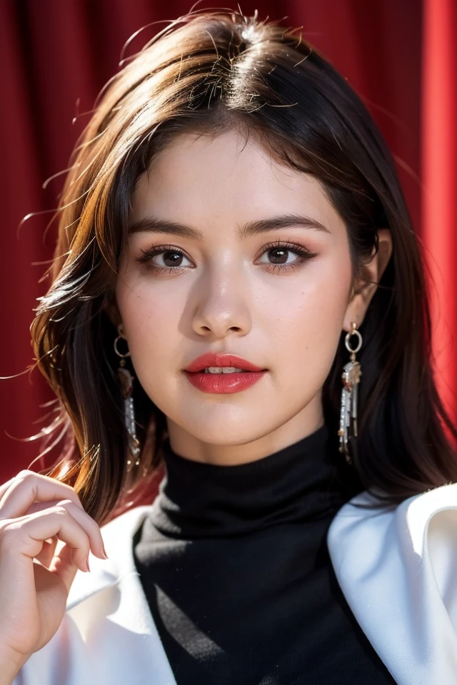1girl,solo,earrings,dress,black dress,realistic,turtleneck,smile,
best quality,masterpiece,illustration,Amazing,finely detail,masterpiece,official art,incredibly absurdres,huge filesize,ultra-detailed,highres,extremely detailed,beautiful detailed girl,realistic,,<lora:Selena Gomez_20240521143631:0.8>