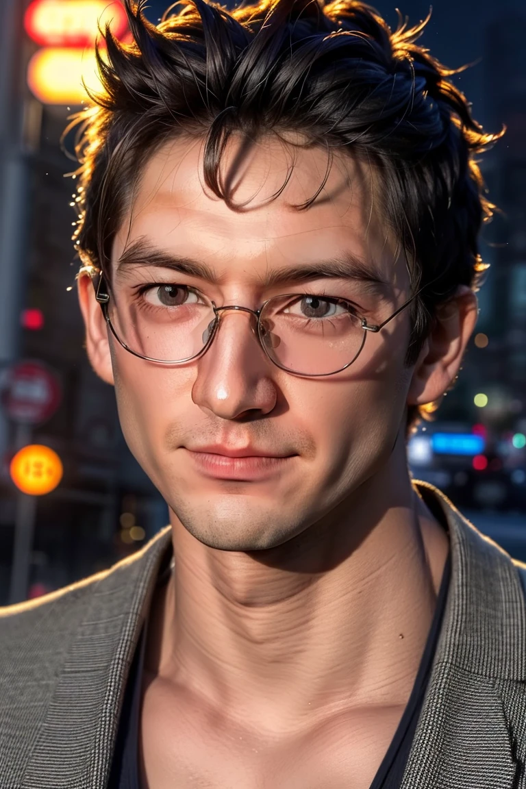 (masterpiece, best quality:1.2), man, stubble, smirk, (depth of field:1.1), , photo of person, tweed jacket, sunglasses, stubble, dress shirt, (((medium shot))), at the city, night, masterpiece, highness, perfect face, perfect picture, detailed eyes, sharp focus, muscular,High detailed view<lora:EMS-341901-EMS:1.000000>