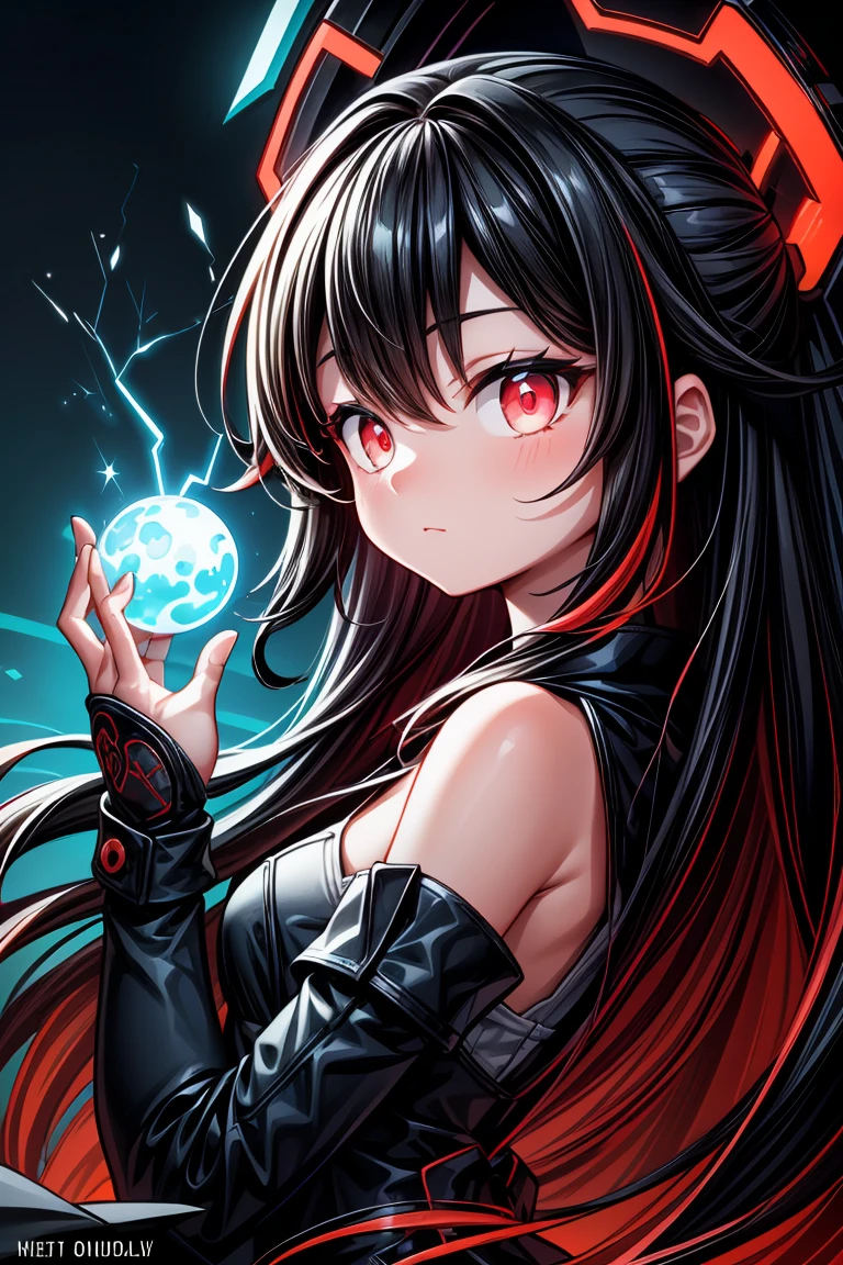 (multicolored_eyes,multicolored_backgroud:1.3),masterpiece,professional_artwork,(cover,album_art,extremely_high_quality_artwork:1.3),best_quality,(blue and red theme:1.3),1girl,solo,long_hair,from_side,badass,closed_mouth,((Breathtaking)), ((Masterpiece)), ((Intricate)), ((Astounding)), ((Enchanting)), ((Detailed)), anime, Game-like Mechanics, Fantasy, Overpowered Protagonist, color splash, Color accent, Selective color, Color highlight, neon light, Neon illumination, Glowing light, Electrifying light, 80mm, Portrait lens, Medium telephoto, Flattering focal length