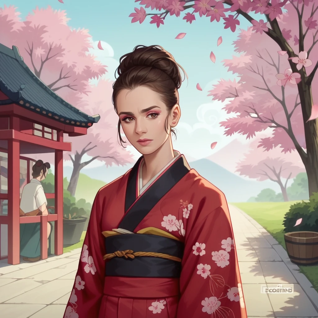 score_9, score_8_up, score_7_up, score_6_up,source_anime, anime 2d, anime screencap, face of a woman dressed in a long kimono, background a cherry blossom face, lixcollins, <lora:licollins_v2_ponyxl_aut_xl_2_st_wicap-lixcollins-000073:1>