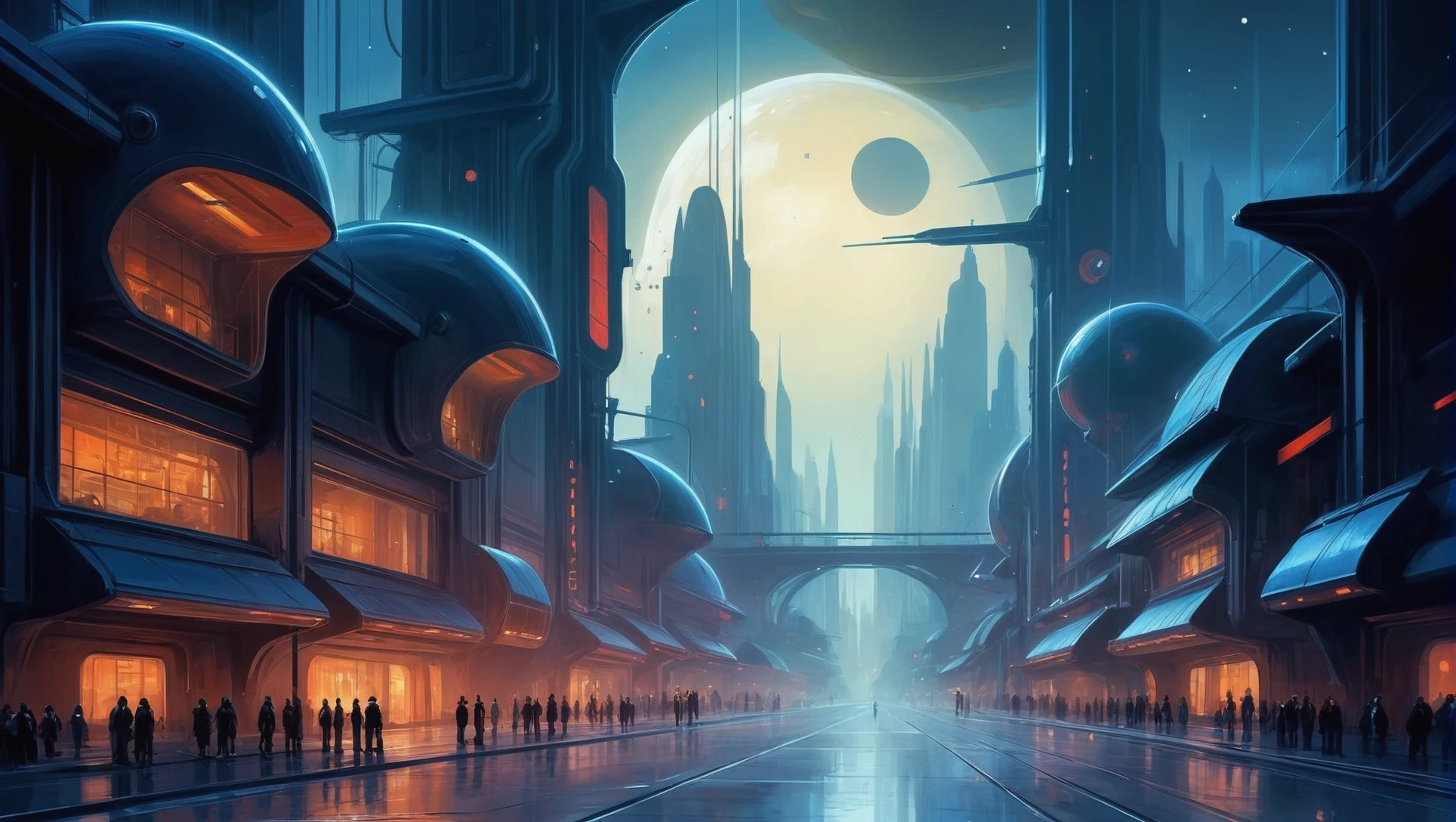 digital painting, scifi city, mysterious,whimsical fantasy metropolis outside of the universe<lora:EnvyStarlightScifiAesthetic11:1>
