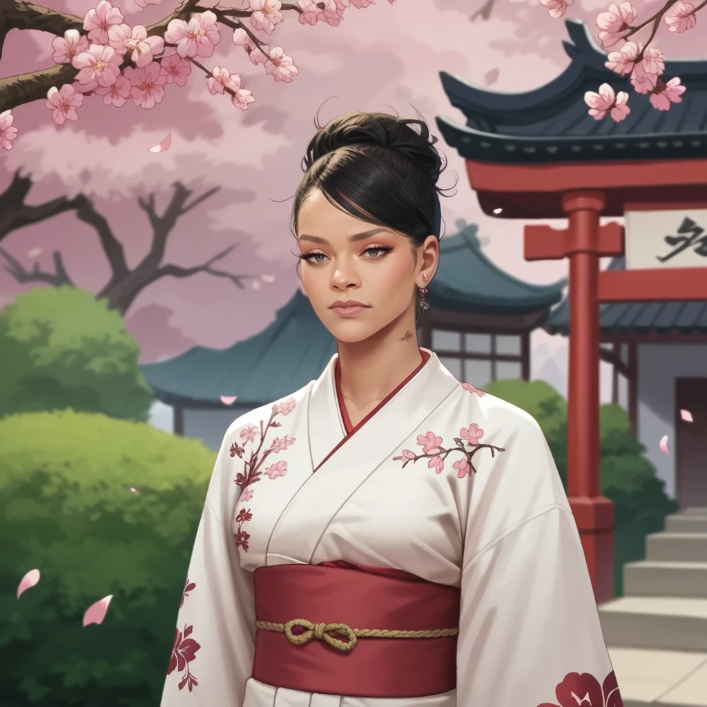score_9, score_8_up, score_7_up, score_6_up,source_anime, anime 2d, anime screencap, face of a woman dressed in a long kimono, background a cherry blossom face, rixhnna, <lora:rihanna_ponyxl_aut_xl_1_st_wicap_merger_67_73_02_08-rixhnna:1>