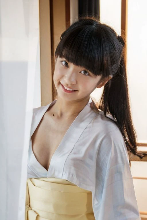 1girl, solo, small breasts, looking at viewer, realistic, photorealistic, black hair, smile, grin, teeth, bangs, lips, brown eyes, long hair, mole on breast, hyper detailed, super sharp, crisp, smooth, smooth gradients, depth of field, (in studio: 1.1), (white background: 1.1), <lora:rei_kuromiya:1>, <lora:breastsizeslideroffset:-0.4>, <lora:skin_slider_v2_1_FACE:0.5>, <lora:add_detail_v5:1>, ((sfw)), japanese clothes, kimono, hakama, red hakama, (white kimono:1.5), long sleeves,