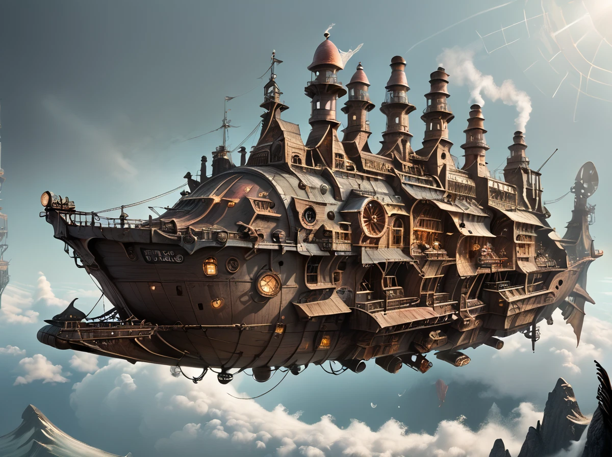 score_9, score_8_up, score_7_up,BREAK overalldetail, <lora:steampunk:0.8>,
steampunk,ship,, no humans, science fiction, spacecraft, vehicle focus, airship, concept art, smokestack, scenery, score_9, no humans