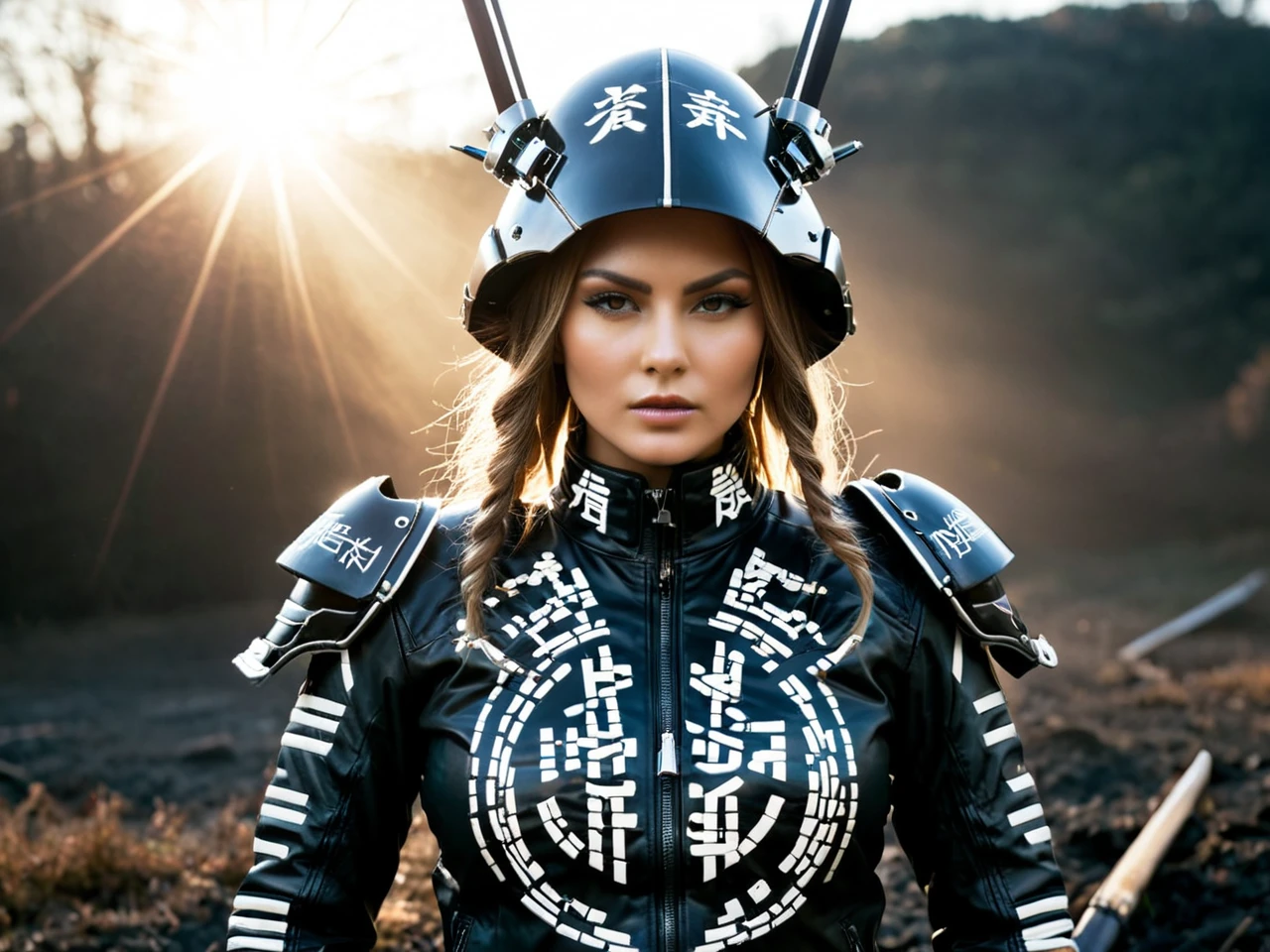 remarkable stylized picture of (Cyborg Samurai assassin:0.7) wearing a high collar motorcycle jacket with japanese writing, fight stance, shoulders implementations of wires and nano Future Tech, Large sedge hat, long hair in wind, weapon, (skull, skeleton, Synthwave sunrise scene with bleaked dark colorful Neon and black details:0.5)
BREAK Gl1tchBasalt  <lora:Gl1tchBasalt-000025:0.75>, abandoned city extraterrestrial landscape with ground made of voronoi-shaped prismatic voxels protruding from black ground in abandoned decaying  city flooded with dense milky-green fog laying on the ground. white-blue voxels
BREAK (from_below:1.2), (realistic raw photograph, shallow depth of field with strong swirly bokeh effect:0.6), analog film grain and analog film physical effects simulation, light leaks and sun flares, ( tessellation:0.9), (surreal ethereal otherworldly scenery:1.15), (lifelike,crisp,precise:1.2), Volumetric lighting, light caustics, sun flares, light leaks and subsurface light scattering