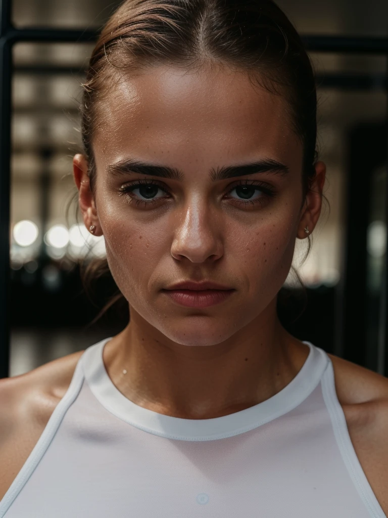 tv_Bella_Simpson_MXAI  , intense expression, gym clothes, working out at the gym, sweat,, (((Ultra-HD-details, Ultra-HD-detailed, Ultra-HD-realistic, Ultra-HD-photo-same-realistic-quality-details))), 8k uhd, dslr, soft lighting, high quality, film grain, Fujifilm XT3