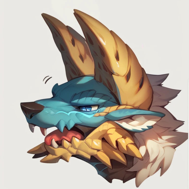 score_9,score_8_up,score_7_up,score_6_up,score_5_up,score_4_up,
zinogre,solo,anthro,male,blue eyes,blue body,white furry,yellow hand,yawning,from side,tongue,portrait (èå),whiskers,fangs,tongue out,hi res,bust portrait,white boy,yellow feet,blue face,4 toes,tails,horns,masterpiece,high quality,<lora:Zinogre_XL_pony-000011:0.8>,