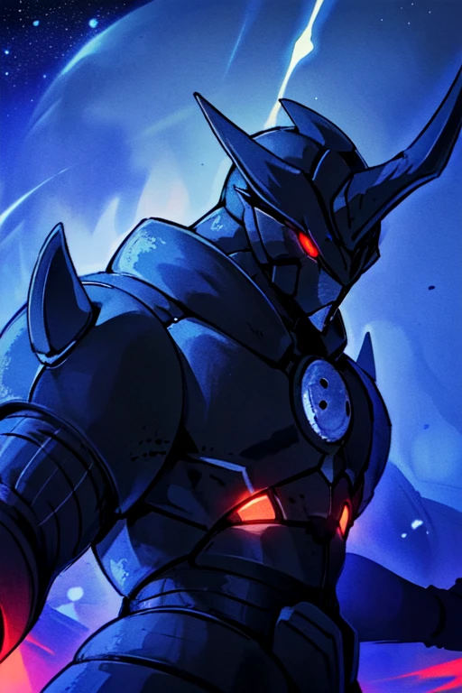 (best quality, masterpiece, ultra detailed), <lora:zegion:0.7>, zegion , solo, flying, space, glowing eyes, red eyes,